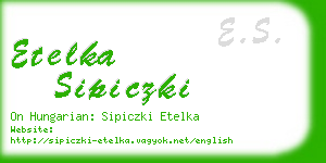 etelka sipiczki business card